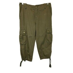 Lauren Ralph Lauren Crop Cargo Pants  Women's Size 8  Green Utility
